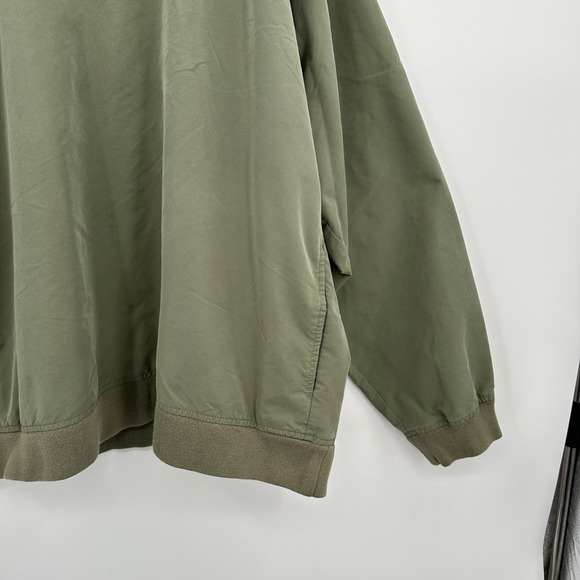 Y2K Eddie Bauer Golf Nylon Green V-Neck Windshirt Pullover Men's XL Tall - Picture 3 of 9